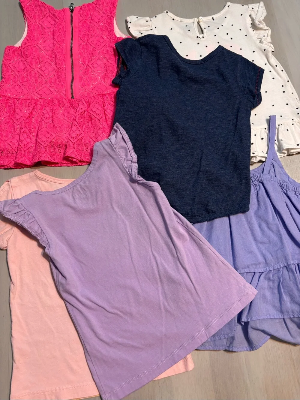 Kids Girls 3t Bundle Lot Set of 6 Tees Tank Tops